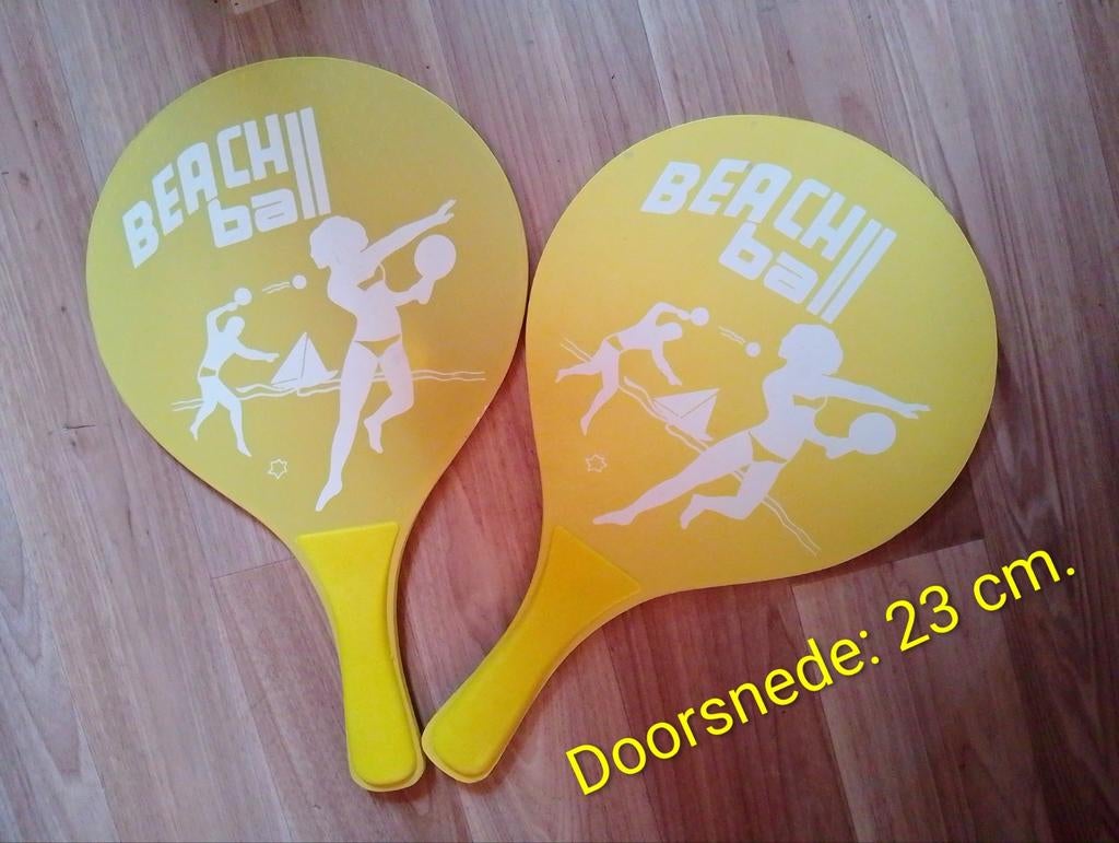 Beachball rackets geel, doorsnede 23 cm, Ophalen of Verzenden, Gebruikt, Racket