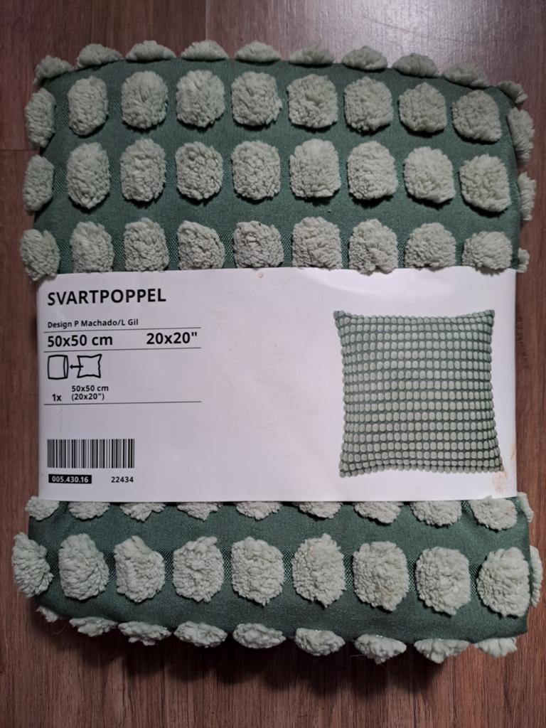 IKEA SVARTPOPPEL Kussenhoes 50x50 cm nieuw Ruilen voor Cola, Ophalen, Nieuw, Groen, Vierkant