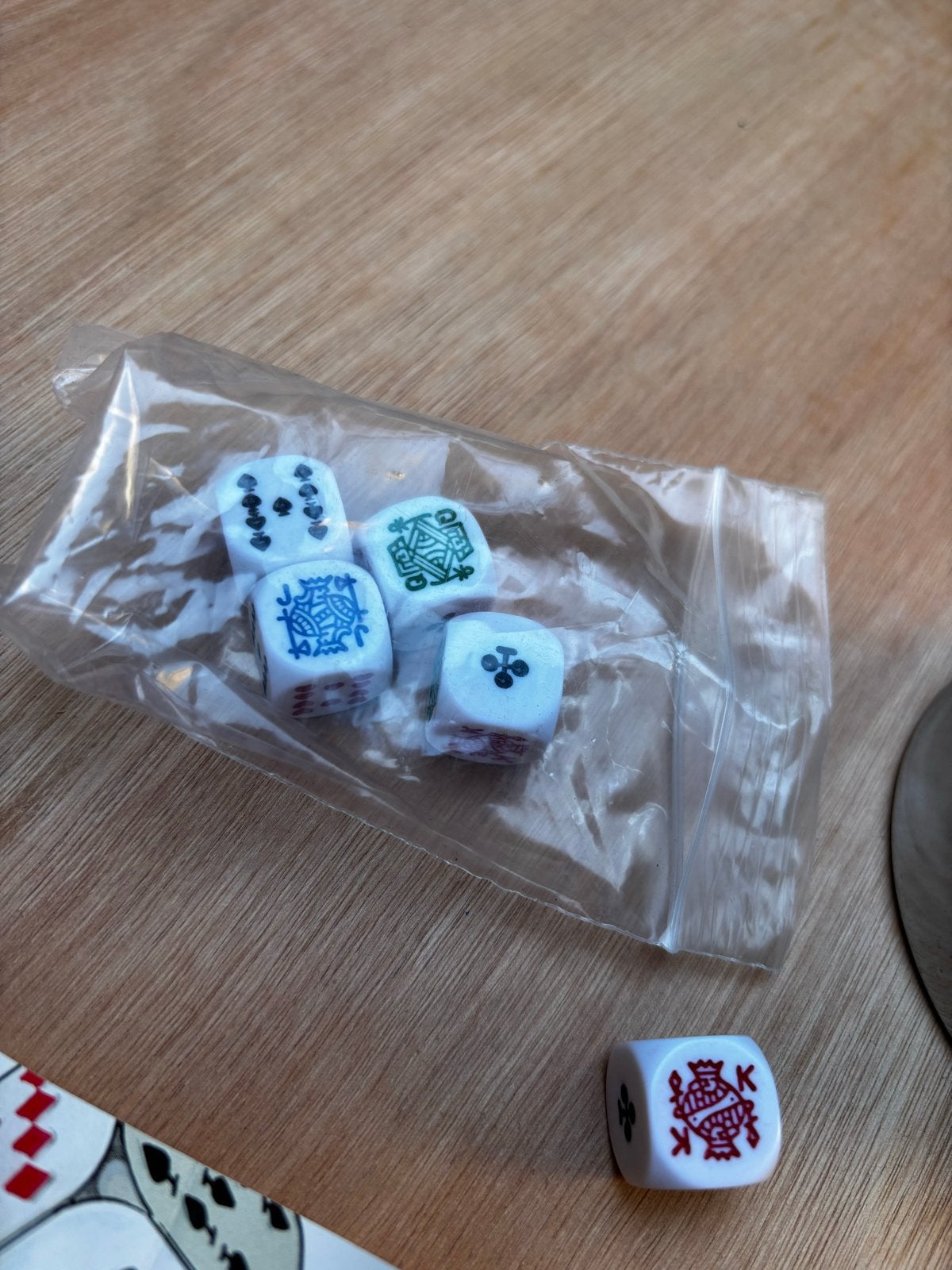 Amstel 1870 Poker Dice Spel met Dobbelbeker en Regels, Drie of vier spelers, Ophalen, Gebruikt