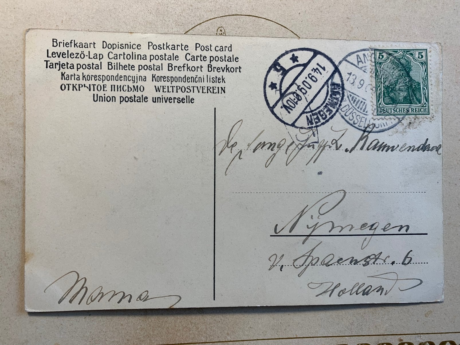 1909 Meisjes dansen om de meiboom (CD), Ophalen of Verzenden, Voor 1920, Gelopen, Kinderen