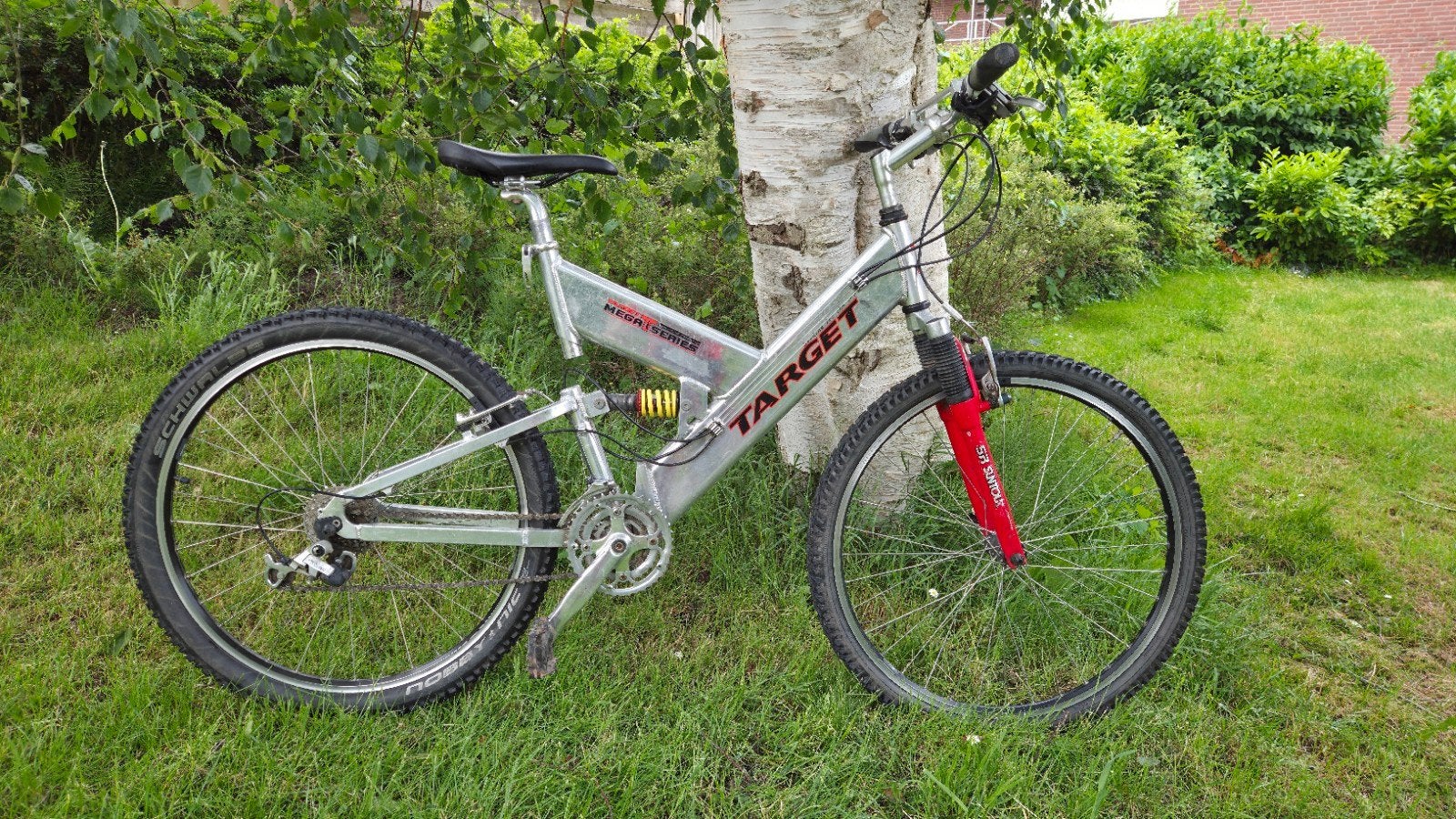 Retro mtb fully target, Fietsen en Brommers, Fietsen | Mountainbikes en ATB, Fully, Ophalen, Gebruikt, Velgrem