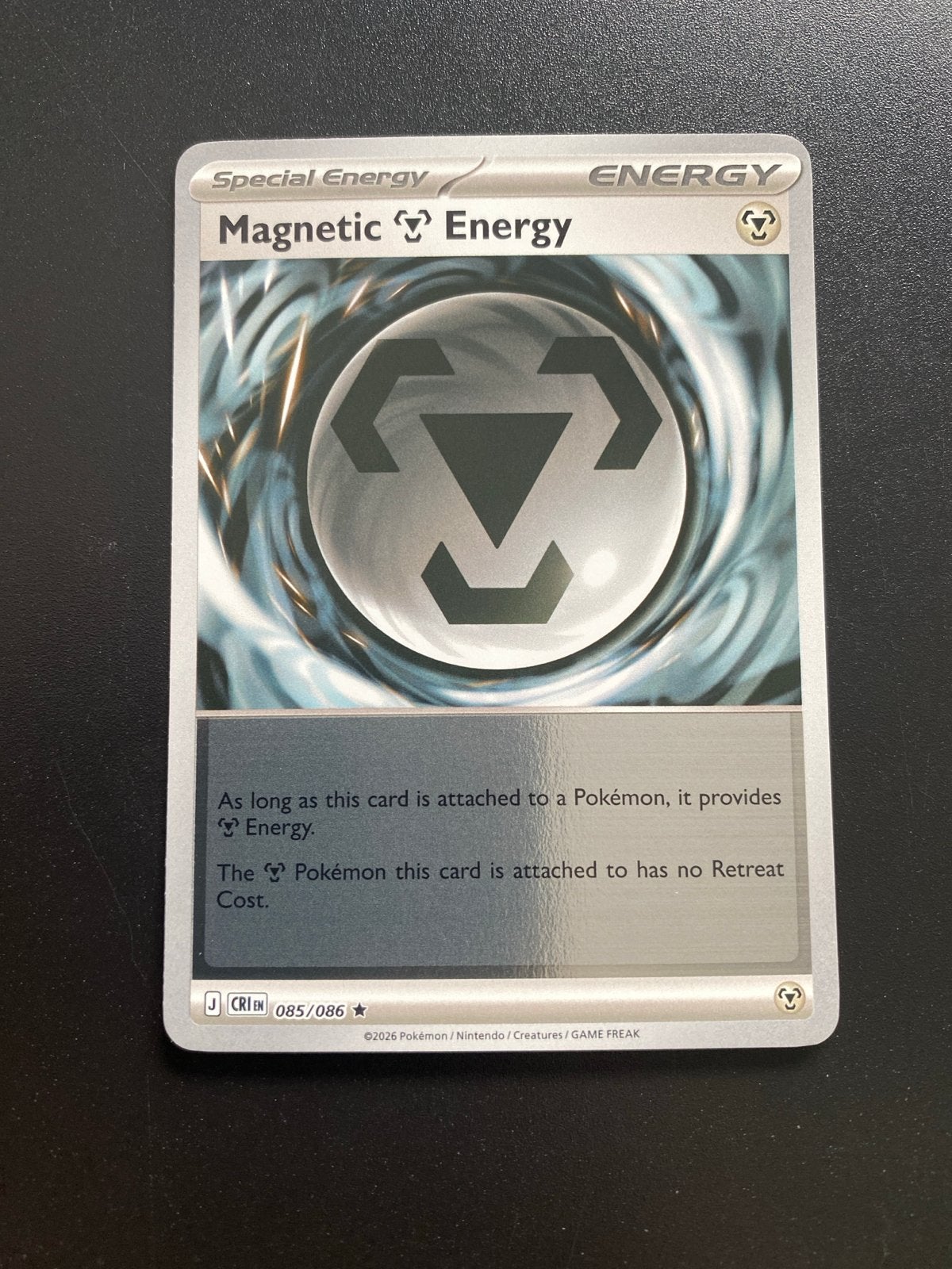 Magnetic Energy 085/086 Rev. Holo Pokémon Chaos Rising, Ophalen of Verzenden, Zo goed als nieuw, Losse kaart, Foil