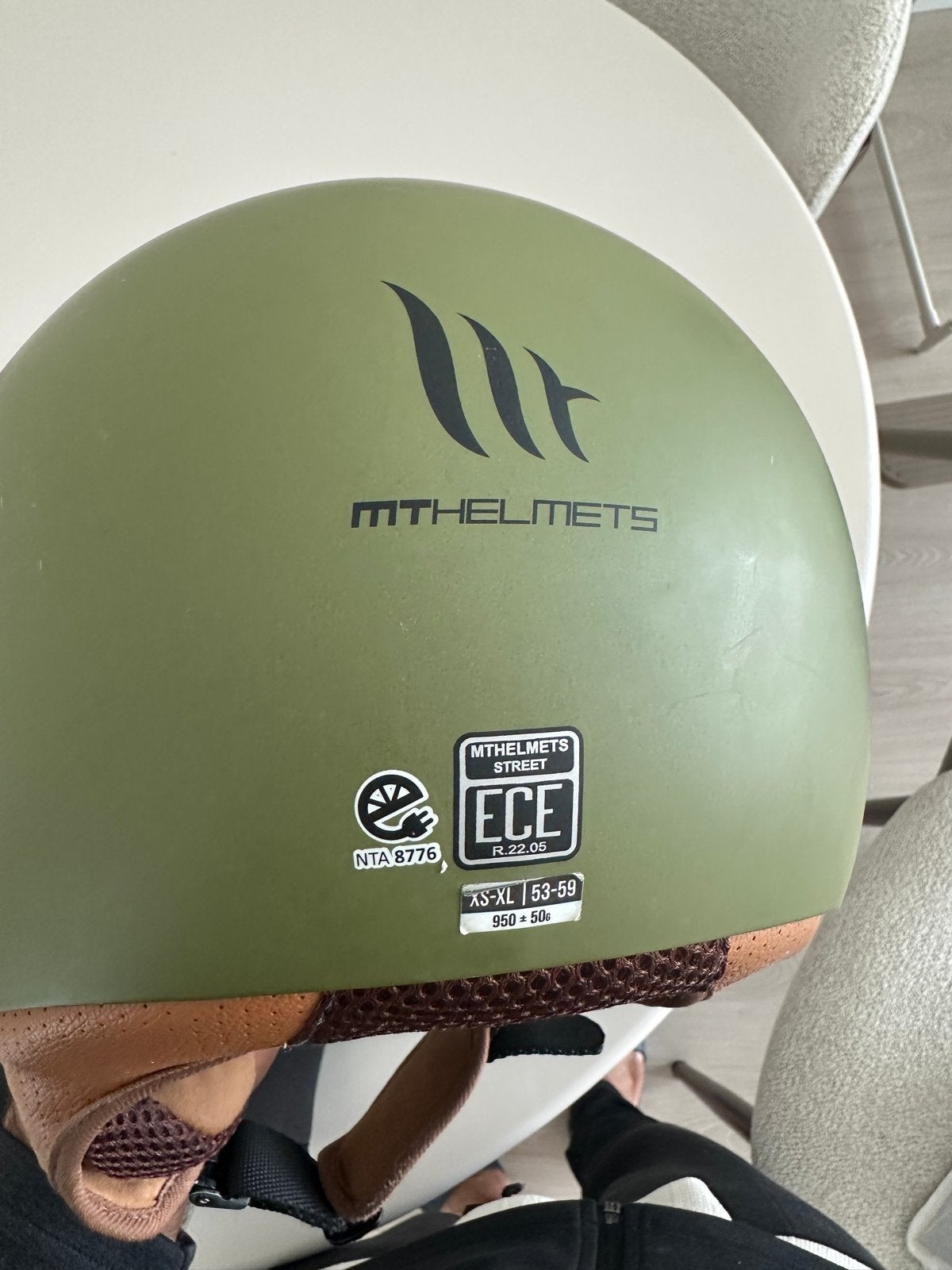 MT Helmets Street motorhelm - Groen, maat XS-XL (53-59), Motoren, Ophalen of Verzenden, Tweedehands, Dames, Overige typen