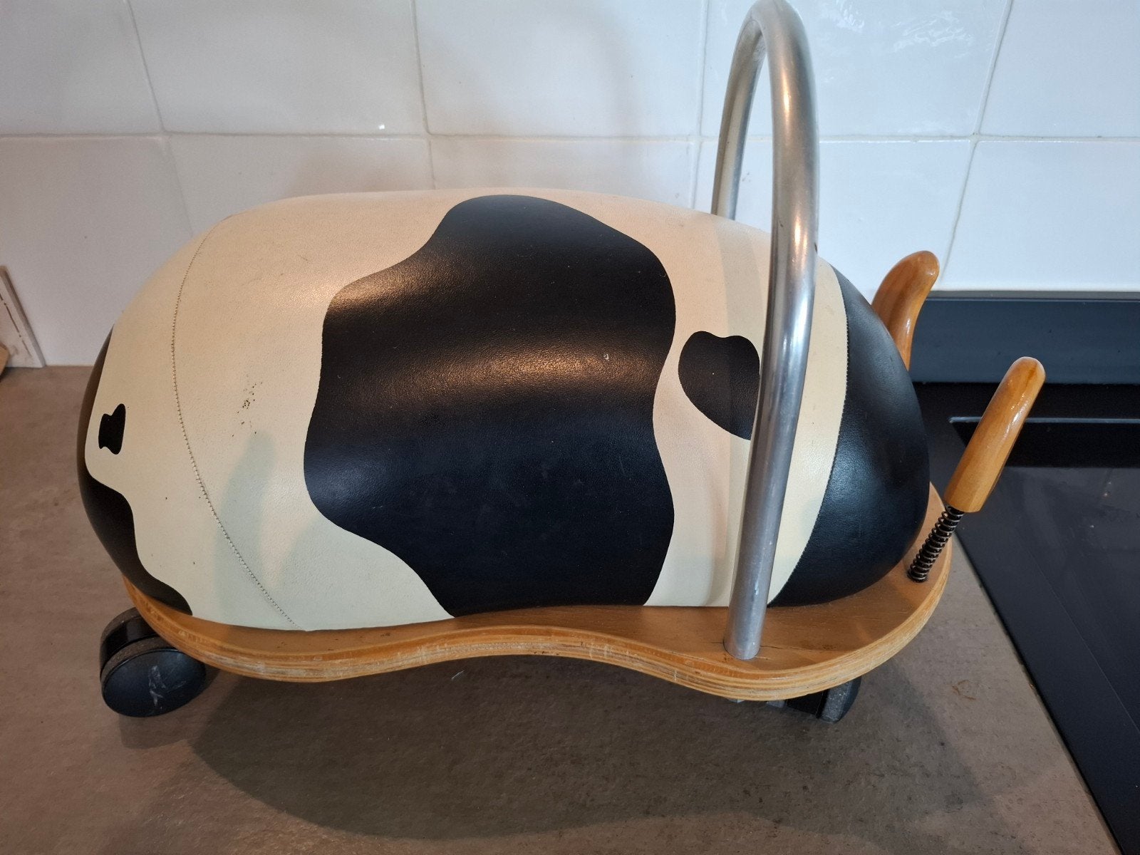 Rolspeelgoed Koe - Houten Loopwagen voor Kinderen, Kinderen en Baby's, Ophalen of Verzenden, Gebruikt, Jongen of Meisje