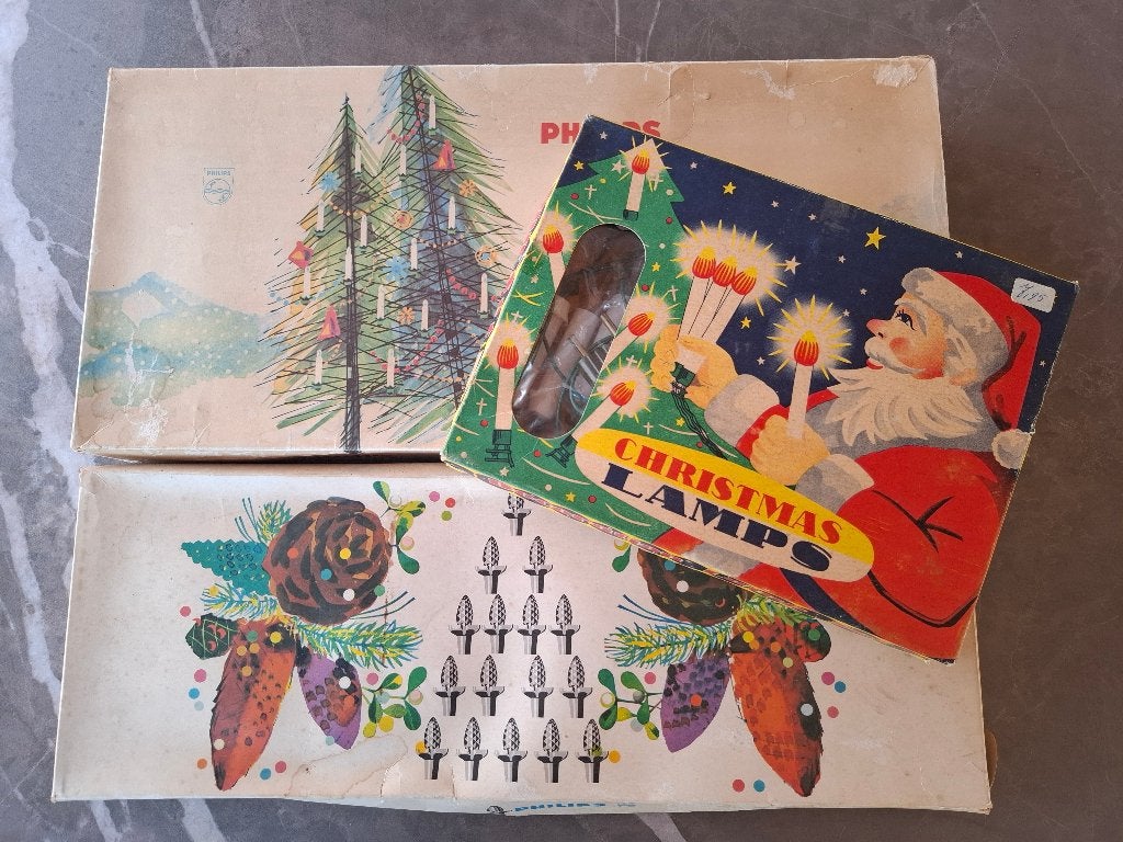 Prachtig lot oude kerstverlichting vintage, Diversen, Ophalen of Verzenden, Gebruikt