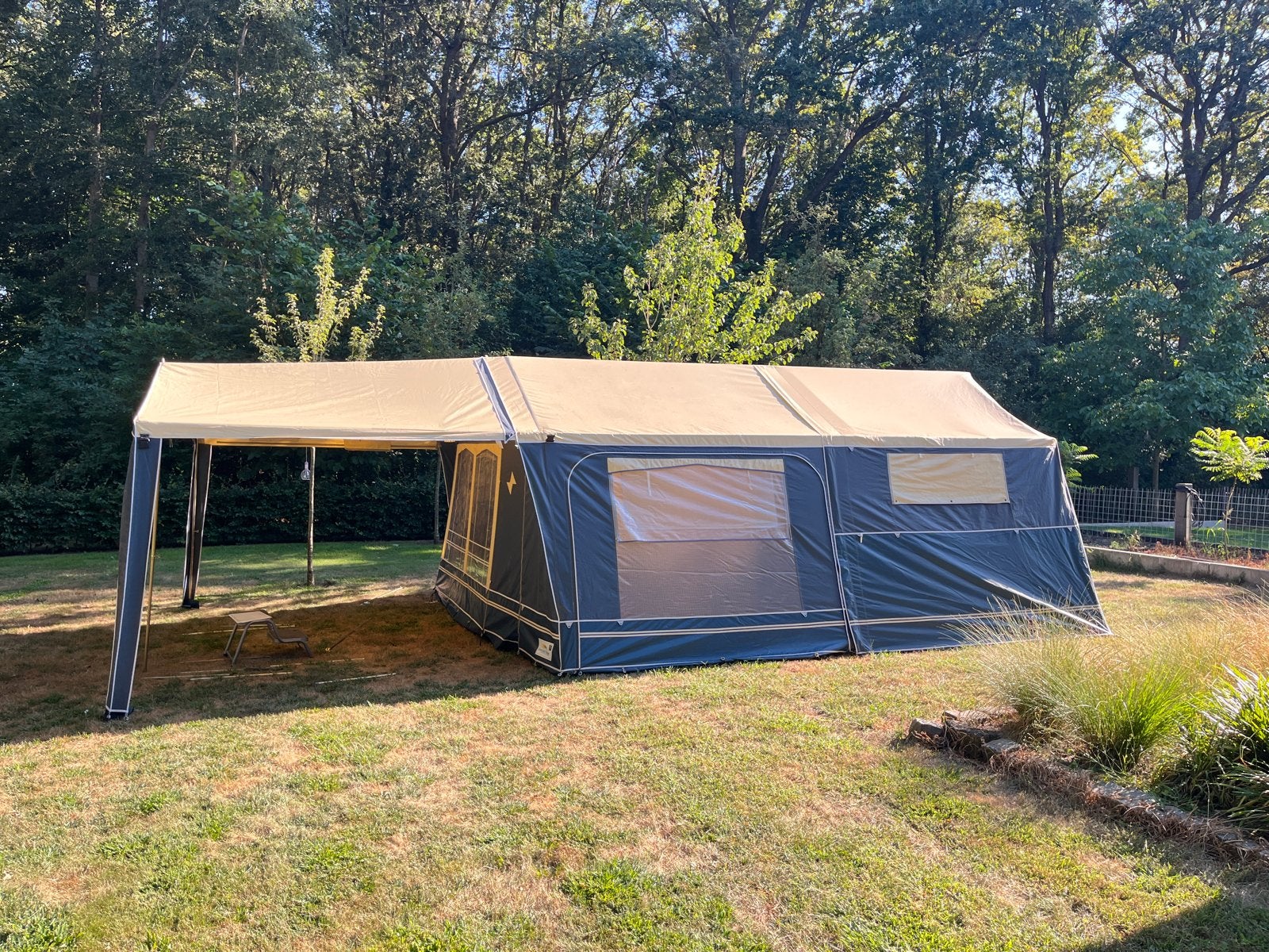Gerjak Tago Amazone Vouwwagen met complete inventaris, Blauw, Aanwezig, Tot en met 5, Ophalen