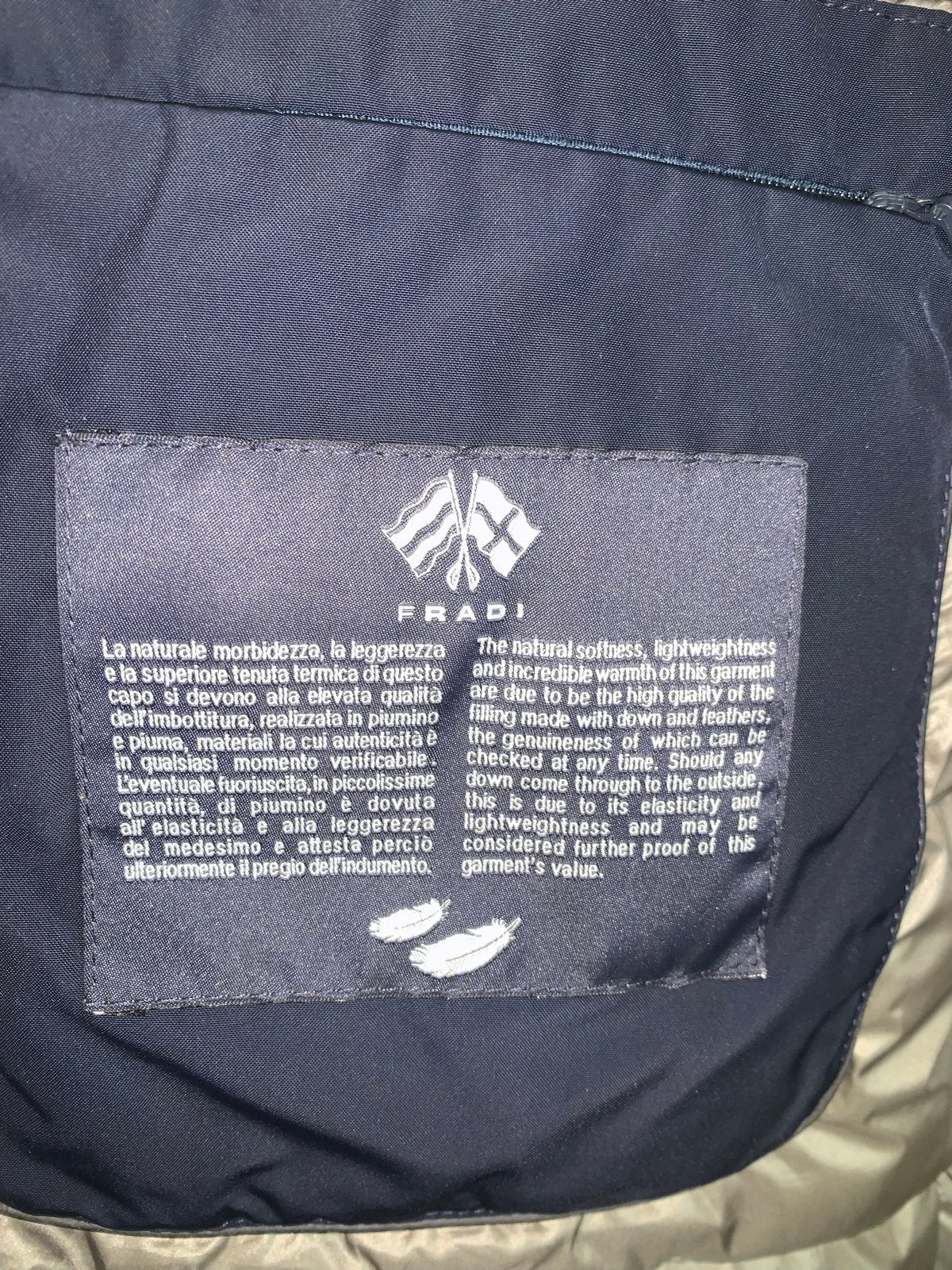 FRADI Kenit heren winterjas maat 54 nieuw staat, Ophalen of Verzenden, Zo goed als nieuw, Maat 52/54 (L), Blauw