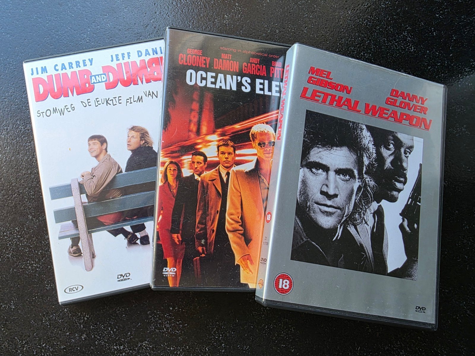DVD Collectie: Dumb&Dumber, Ocean's Eleven, Lethal Weapon, Ophalen, Zo goed als nieuw