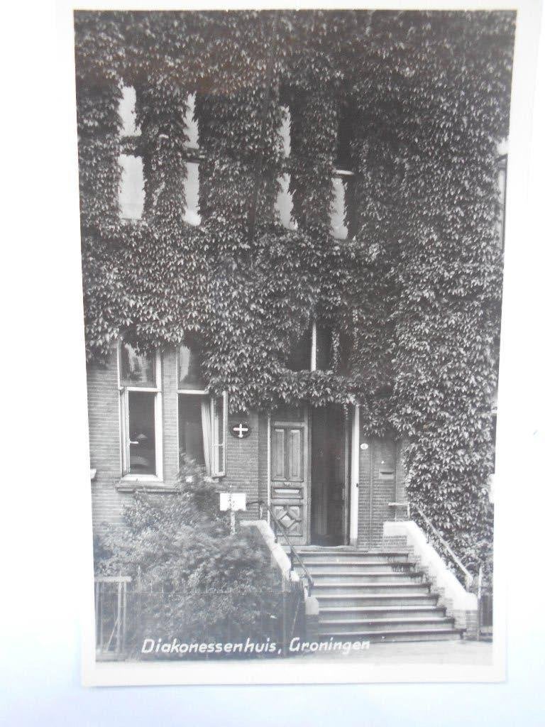 Groningen Diaconessenhuis zeer mooie oude kaart diaconessen, Ophalen of Verzenden, 1920 tot 1940, Ongelopen, Groningen