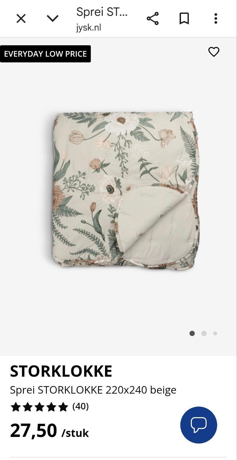 Sprei Storklokke, Meerkleurig, Overige typen, Tweepersoons, Ophalen of Verzenden