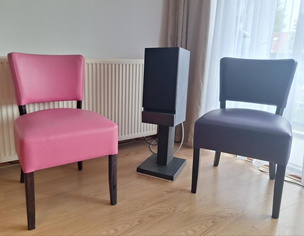 Stijlvolle Horecastoelen - Roze en Paars, Ophalen, Gebruikt, Twee, Overige kleuren