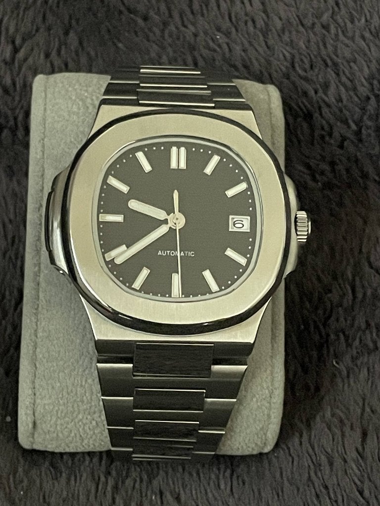 Nautilus hommage horloge met Seiko NH35 uurwerk., Sieraden, Tassen en Uiterlijk, Horloges | Heren, Overige merken, Staal, Staal