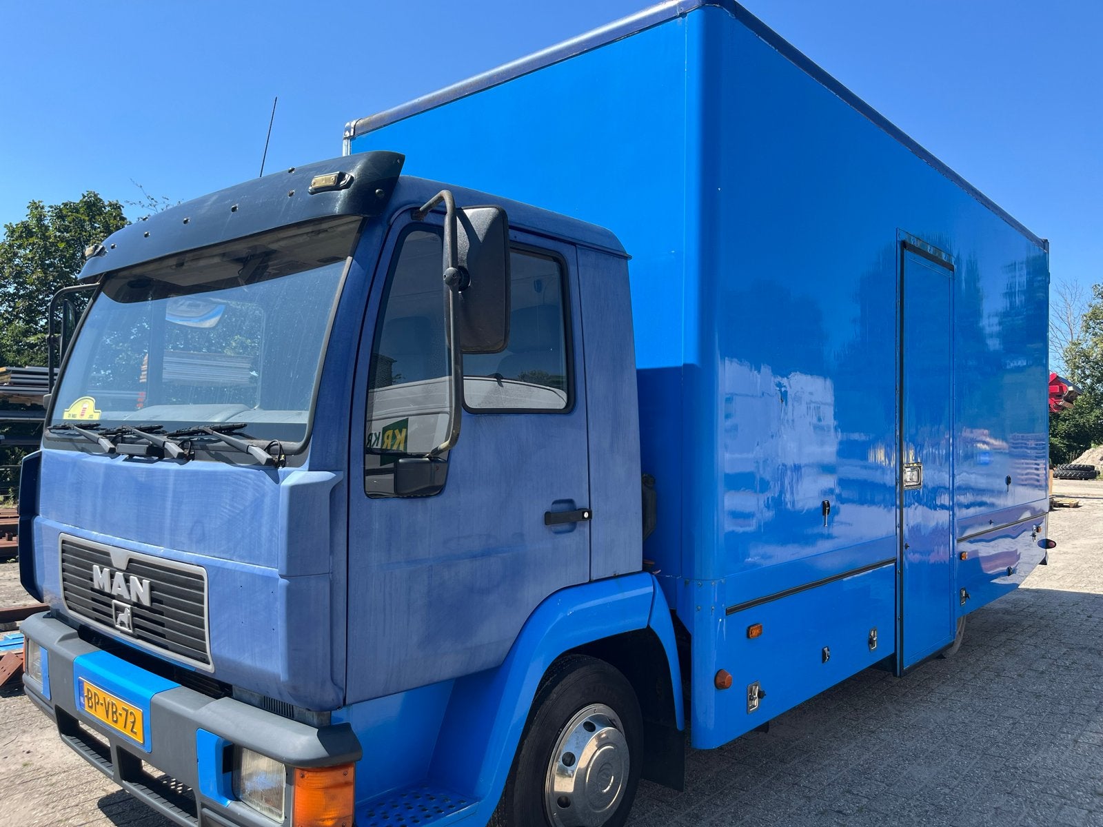 MAN L 2000 servicetruck, Auto's, Euro 2, Beige, Blauw, MAN