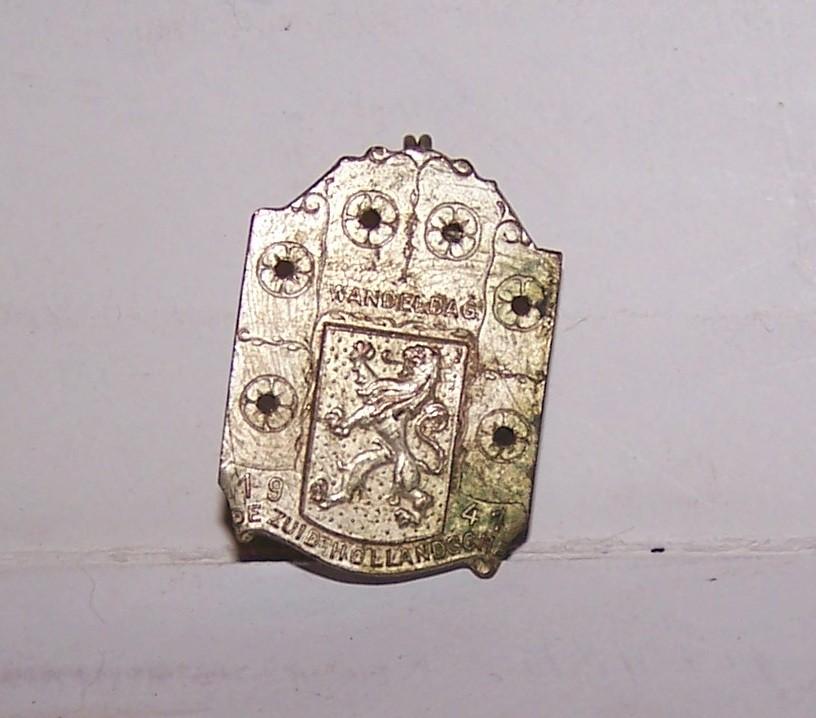 Vintage penning De Zuid Hollandse Wandeldag 1941., Postzegels en Munten, Penningen en Medailles, Ophalen of Verzenden, Overige materialen