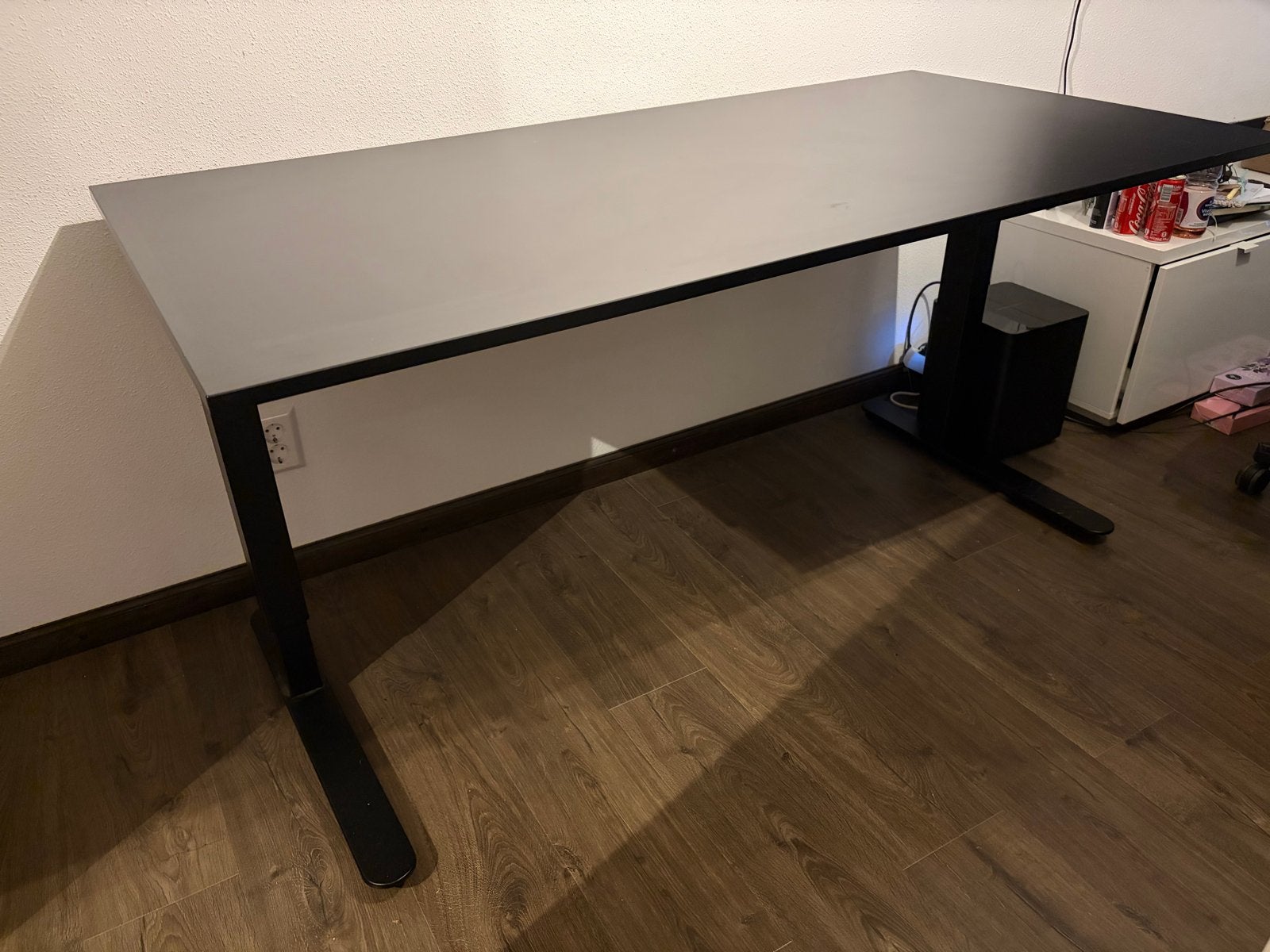 STAUNING Bureau 80x160 zwart, Huis en Inrichting, Bureaus, Ophalen, 160 cm, Gebruikt, Spaanplaat of MDF