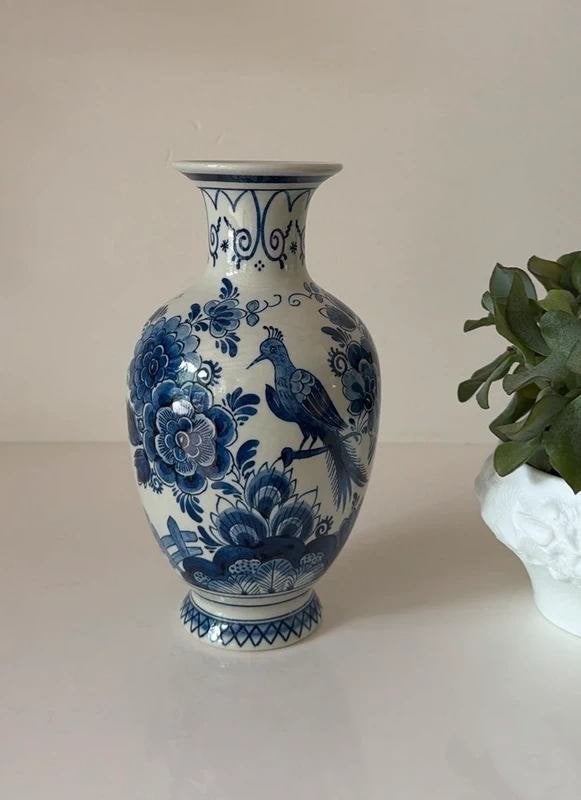 RAAM delftsblauwe vaas, Blauw, Handgemaakt, Ophalen of Verzenden, Zo goed als nieuw