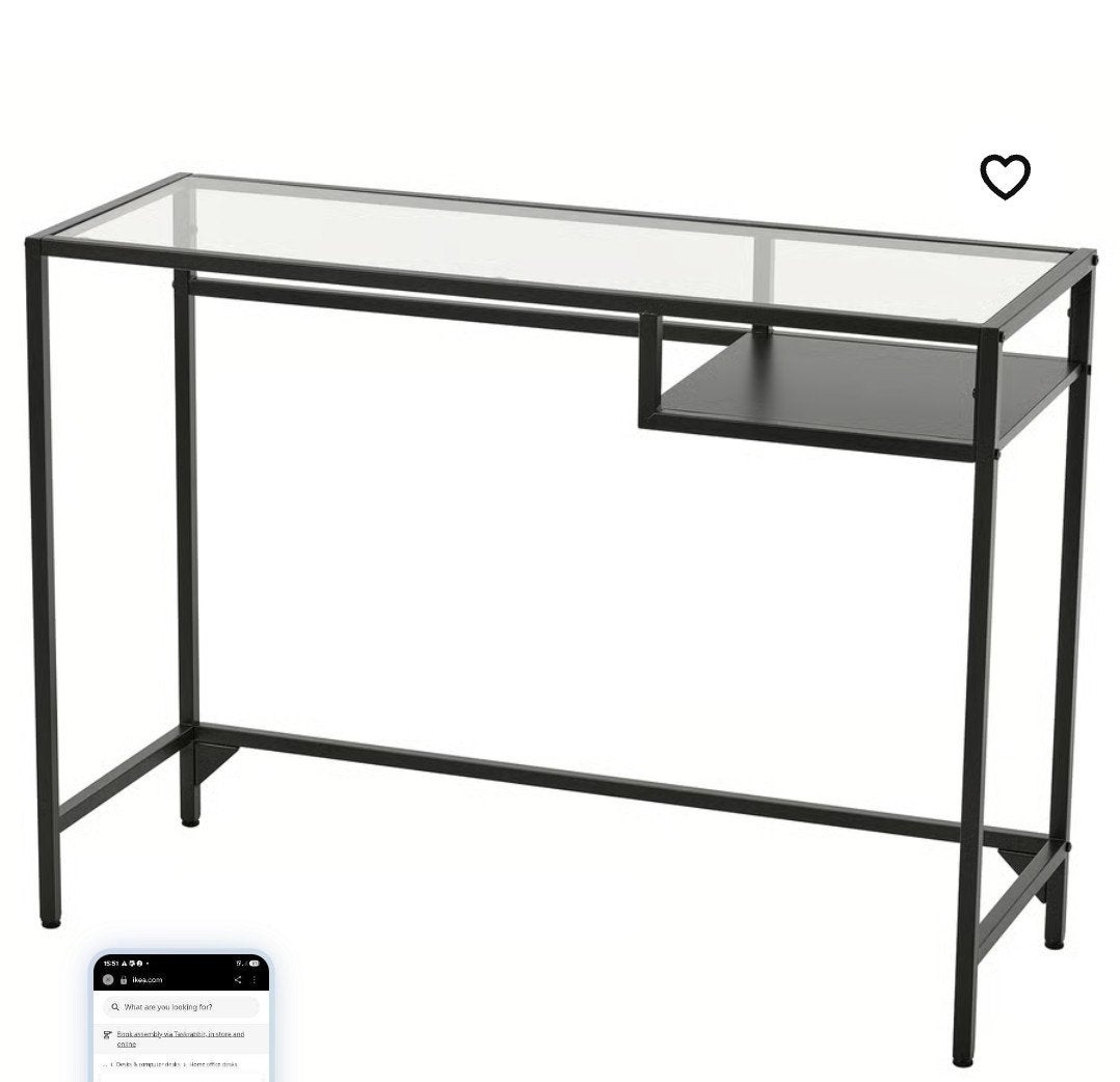 IKEA Vittsjö laptoptafel / bureau industrieel design, Gebruikt, Ophalen of Verzenden, Industrieel, IKEA