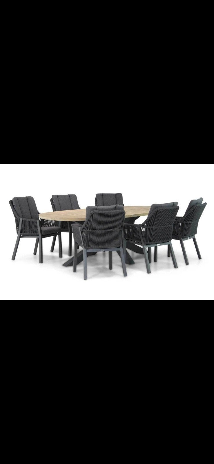 Mooie dinertafel met 6 stoelen, Tuin en Terras, Ophalen of Verzenden, Aluminium