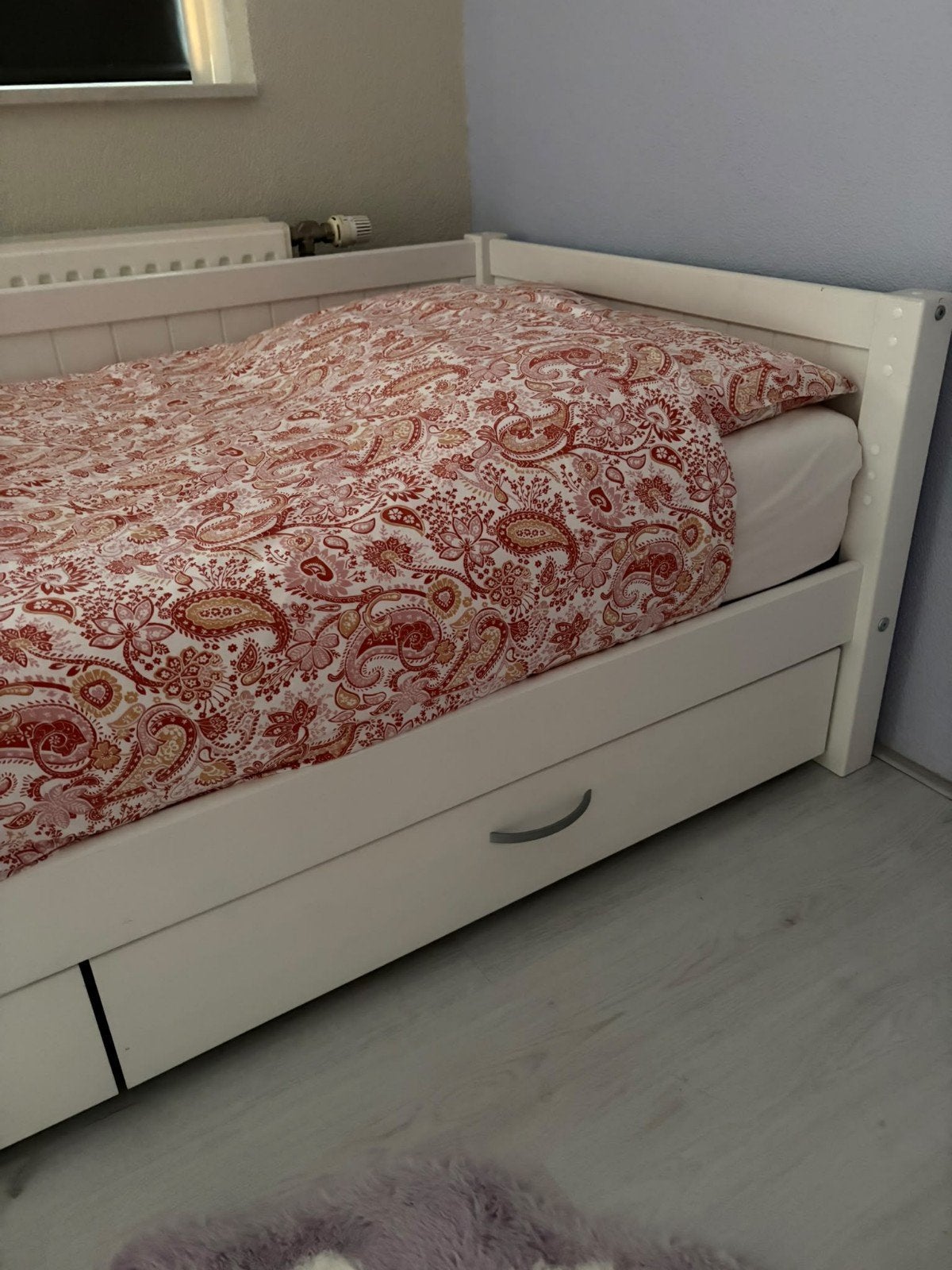 Kinderbed 1 persoons wit, Kinderen en Baby's, 85 tot 100 cm, Gebruikt, 180 cm of meer, Ophalen