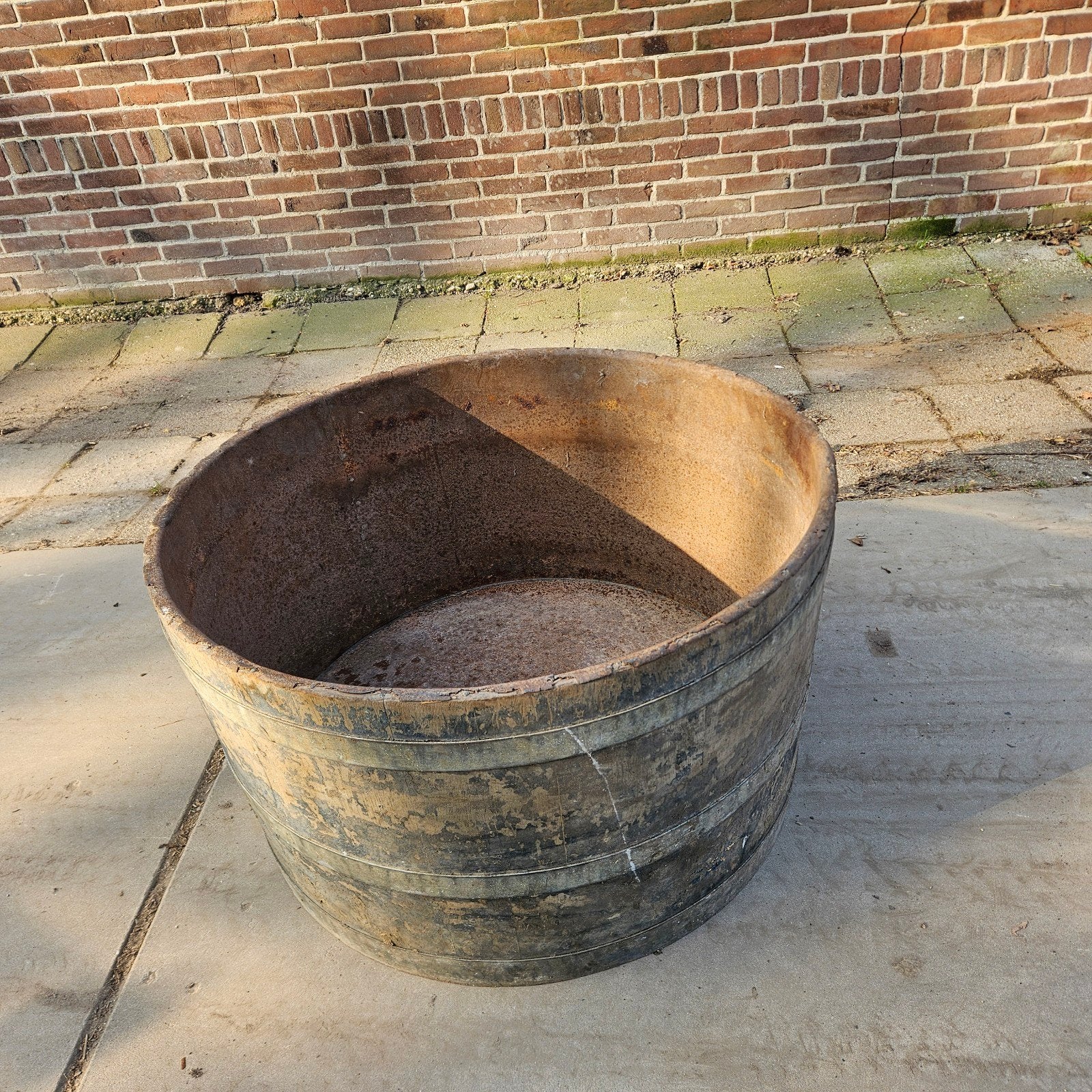 Oude houten kuip en/of deksel, Antiek en Kunst, Ophalen