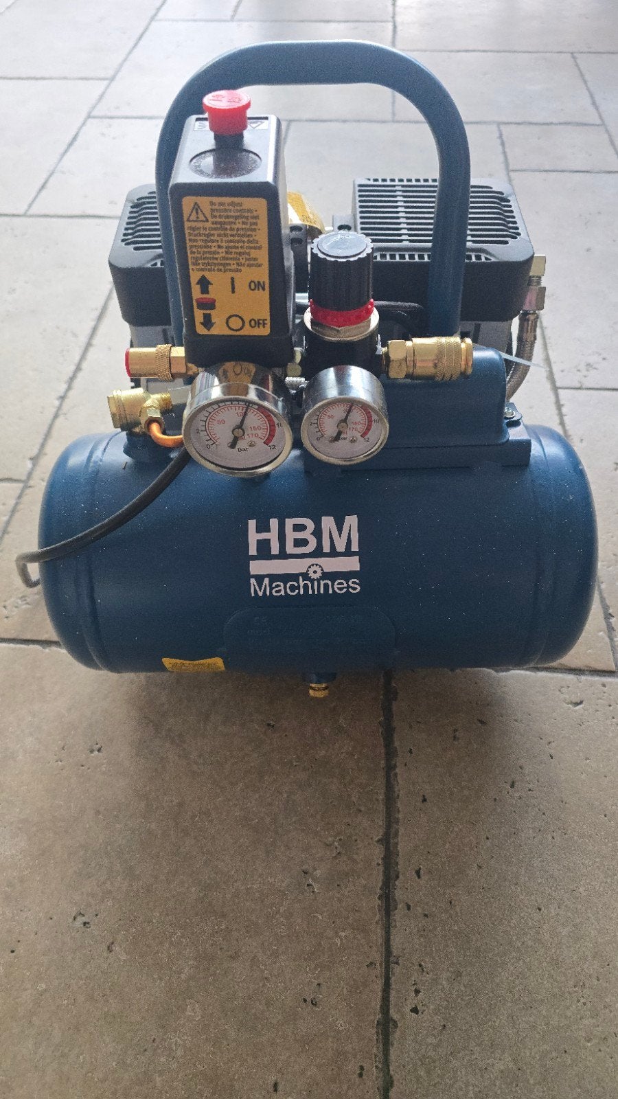 HBM Machines Compressor -6L Compact en Krachtig, Ophalen, 6 tot 10 bar, Nieuw, Minder dan 200 liter/min