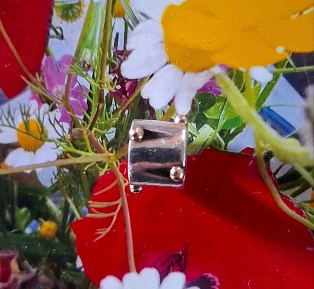 Pandora zilver met GOUDEN bolletjes. RETIRED, Pandora, Ophalen of Verzenden, Zo goed als nieuw, 1 bedel