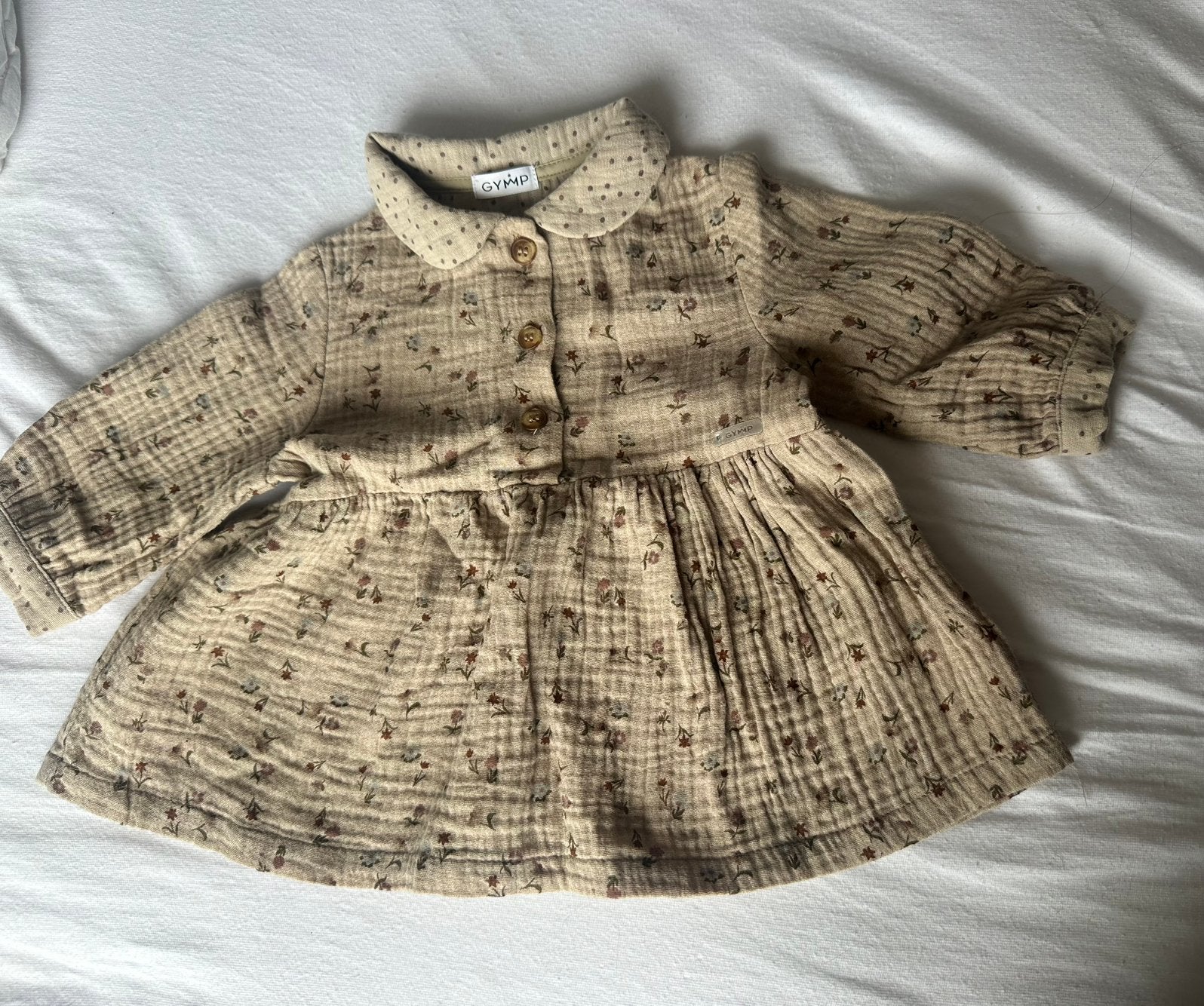 Jurk Maat 56 GYMP, Kinderen en Baby's, Babykleding | Maat 56, Ophalen, Zo goed als nieuw, Meisje, Jurkje of Rokje