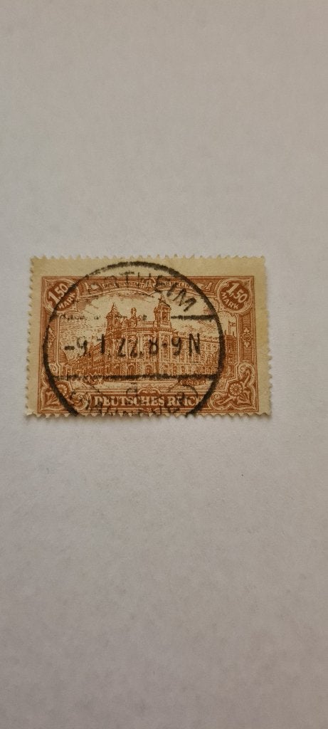 8328 berlijn 1902 reichspost ambt 1.50 mark, Verzenden, BRD