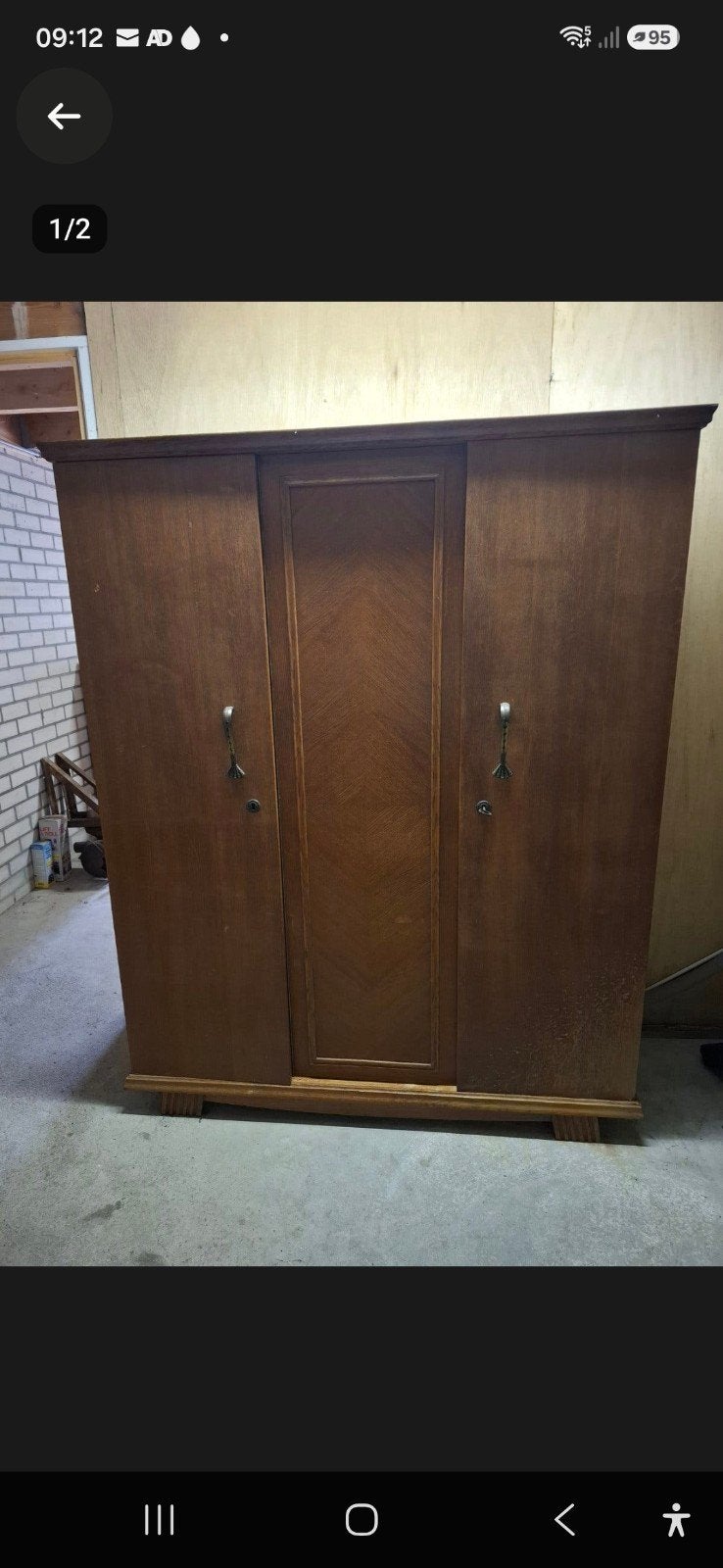 Antieke Hang-Legkast - Vintage Kledingkast Hout, Ophalen