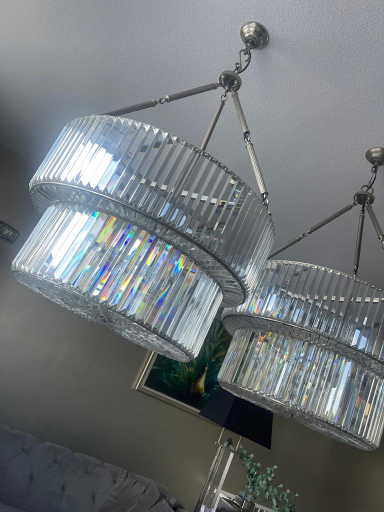 Hanglamp EICHHOLTZ kristal eyecatcher!, Huis en Inrichting, Lampen | Hanglampen, Zo goed als nieuw, Glas, Ophalen