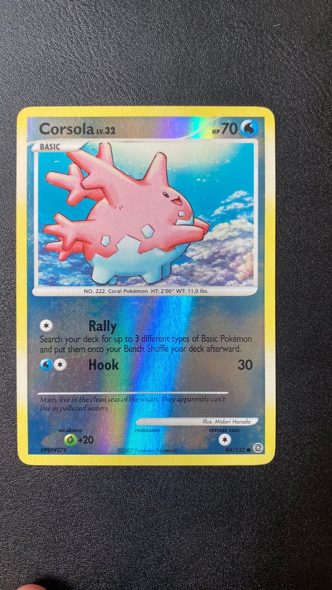 Pokemon corsola lv 32 reverse holo 84/132, Ophalen of Verzenden, Gebruikt, Losse kaart