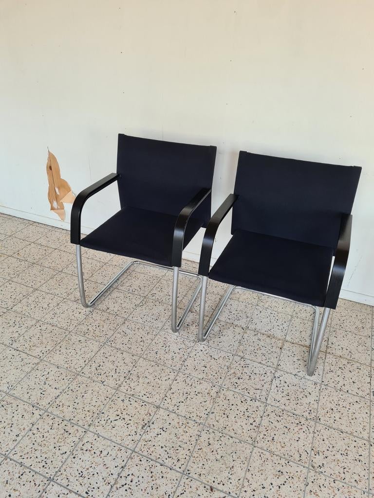 Vitra Visasoft Sledestoel, Ophalen, Zwart, Stof
