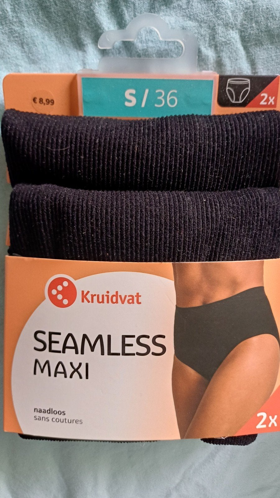 Kruidvat Seamless Maxi Slips Zwart Maat S/36 (3x 2 st) Nieuw, Kleding | Dames, Ondergoed en Lingerie, Kruidvat, Verzenden, Zwart