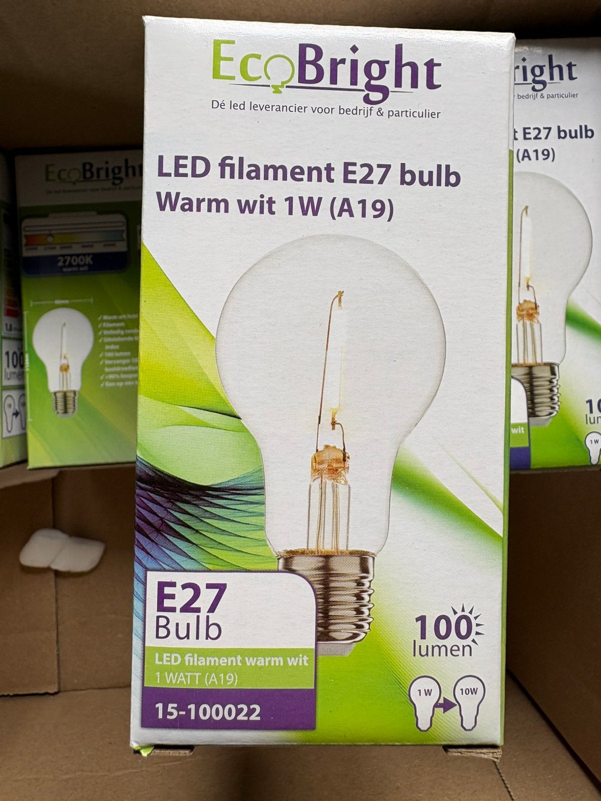 LED lampjes / Warm wit / E27 / 1W / 100 lumen, Huis en Inrichting, Ophalen of Verzenden, Nieuw