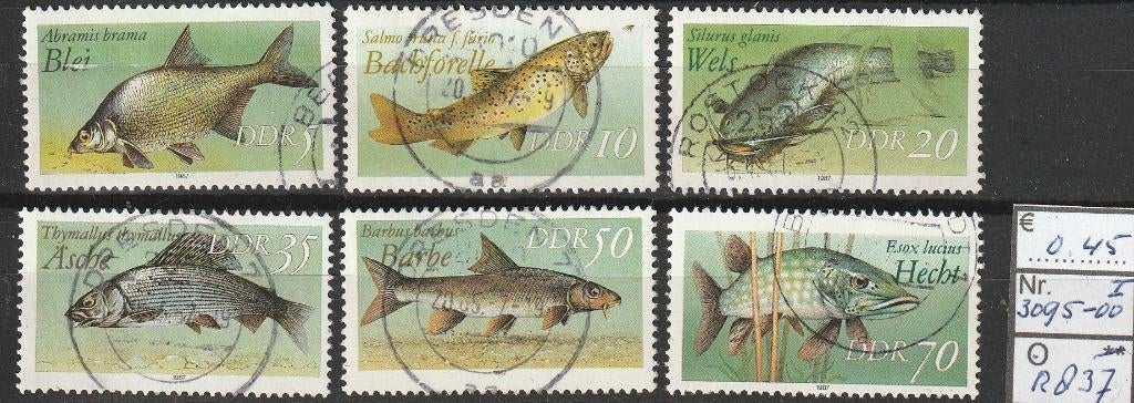 DDR Vissoorten Michel 3095-00 I Nr.R837g, Verzenden, DDR, Gestempeld