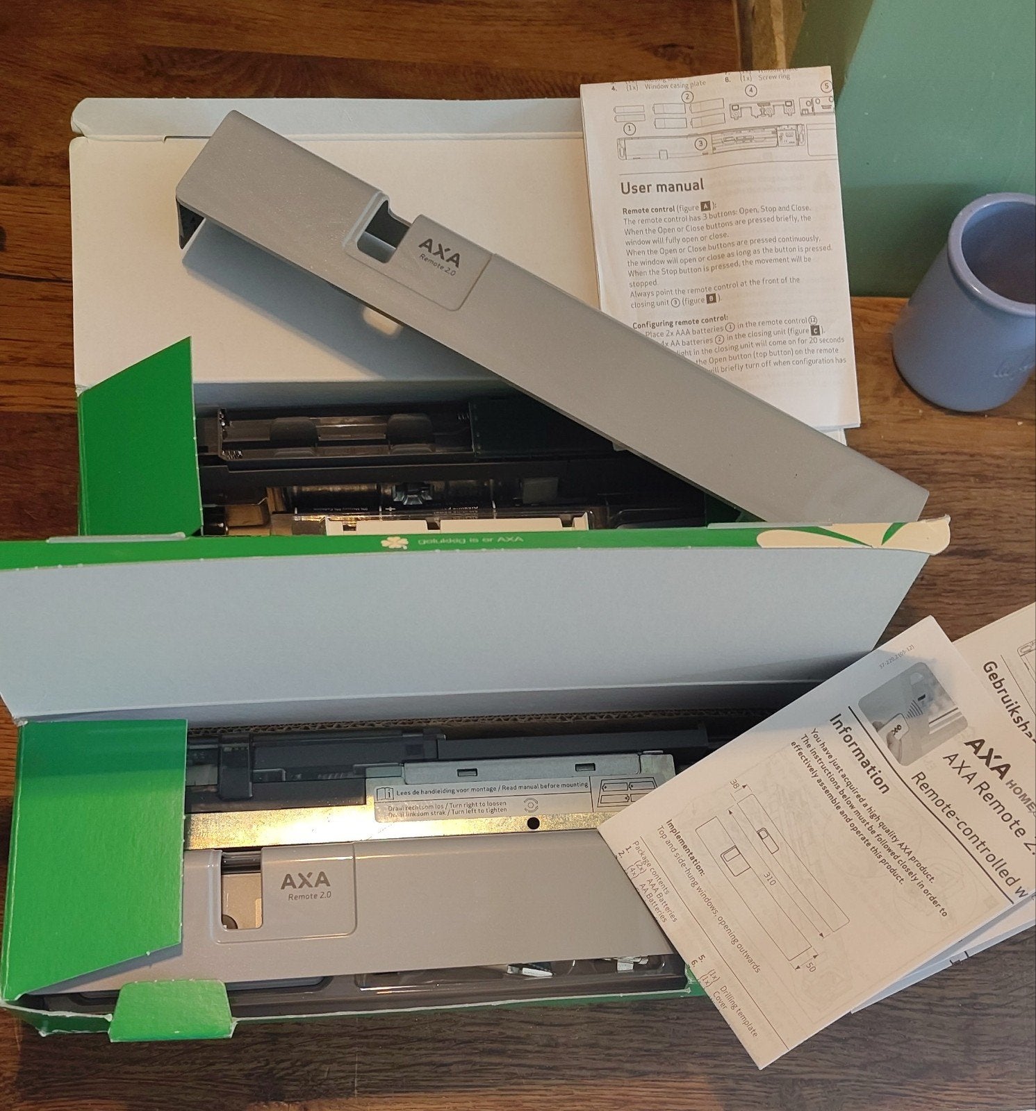 2x AXA remote 2.0 raamuitzetter afstandbedienbaar 2902-00-96, Doe-het-zelf en Verbouw, Ophalen of Verzenden, Nieuw, IJzer, Overige typen