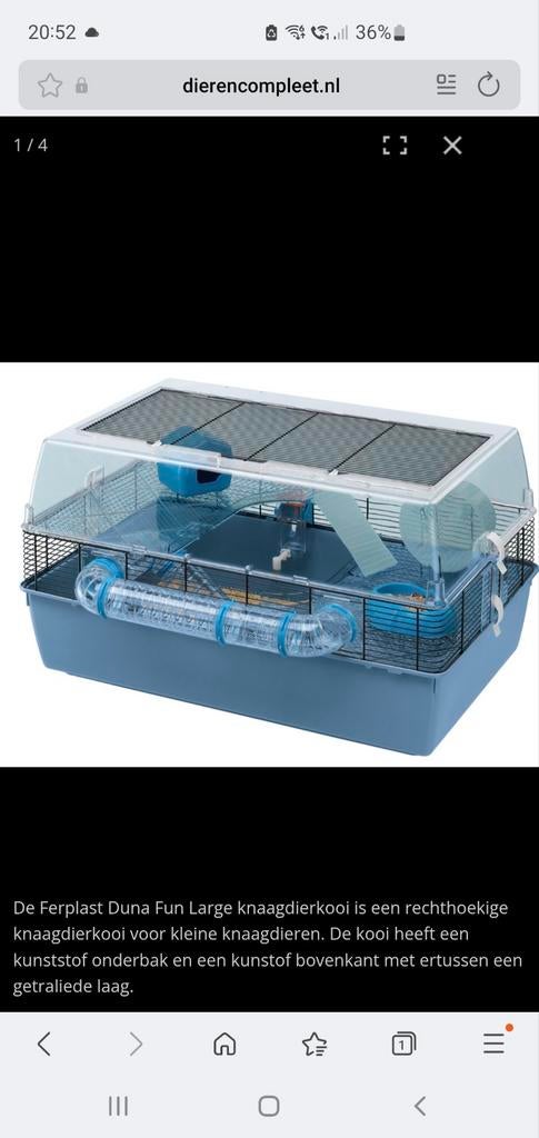 Hamsterkooi, Minder dan 60 cm, Kooi, Minder dan 75 cm, Ophalen of Verzenden