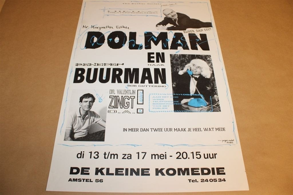 Origineel affiche - Dolman & Buurman [Paul Haenen] 1975, Ophalen of Verzenden, Zo goed als nieuw, Toneel