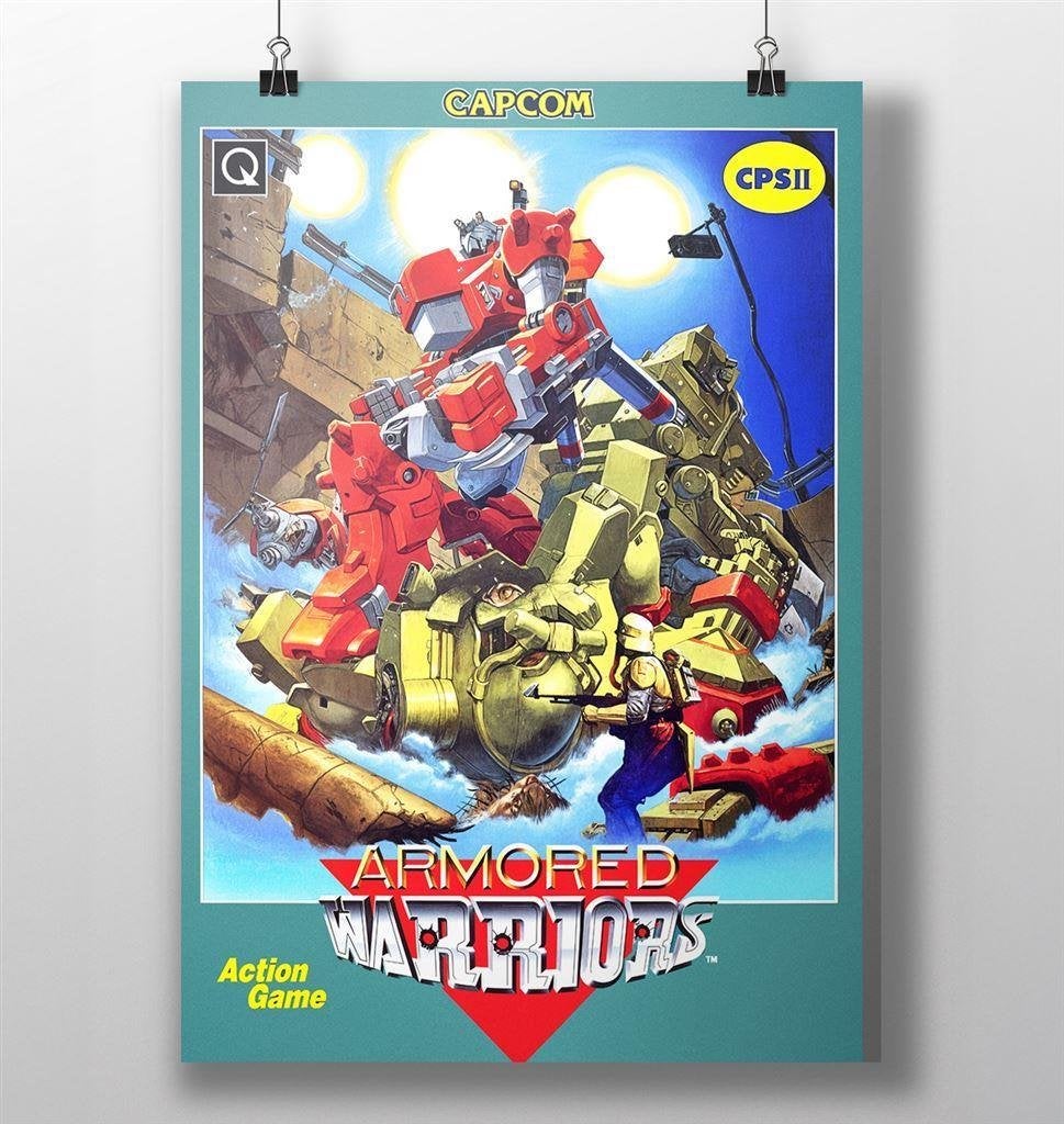 Armored Warriors Arcade Poster Capcom Mecha Game Art, Verzenden, Nieuw, A1 t/m A3, Film en Tv