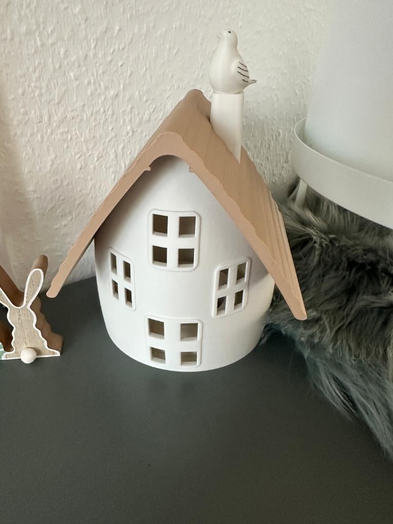 Lichthuisje incl. Waxinelichtje | Sfeervolle Decoratie, Kunststof, Wit, Nieuw, Ophalen of Verzenden