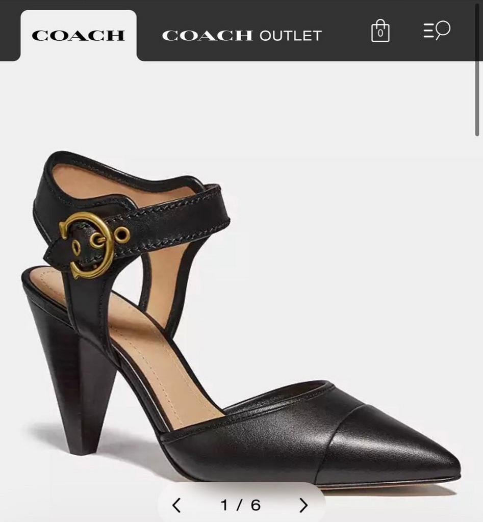 Zwarte Coach hakken met enkelbandje, Kleding | Dames, Ophalen of Verzenden