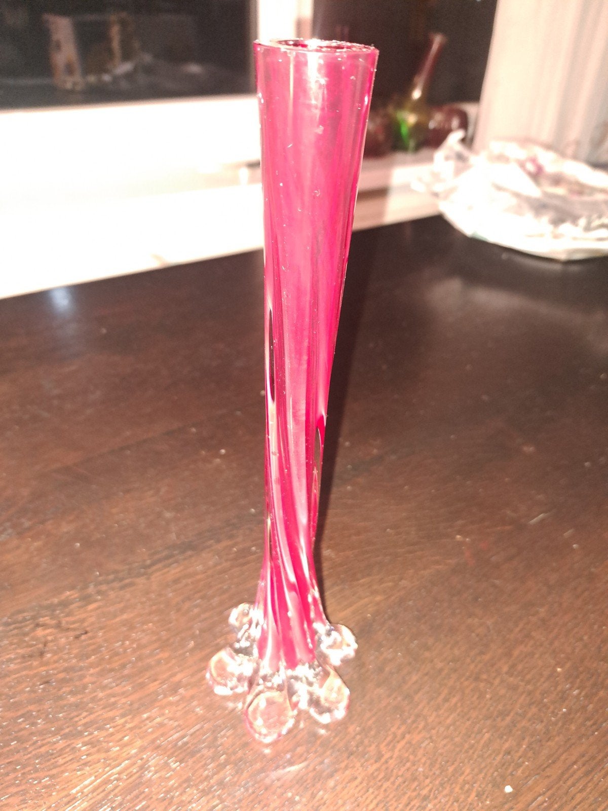 Murano vaasje, Ophalen of Verzenden, Rood, Glas