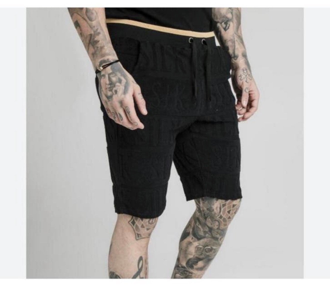 SikSilk ss-1662 inverse gym shorts korte joggings broek mens, Zwart, Nieuw, Ophalen of Verzenden, H