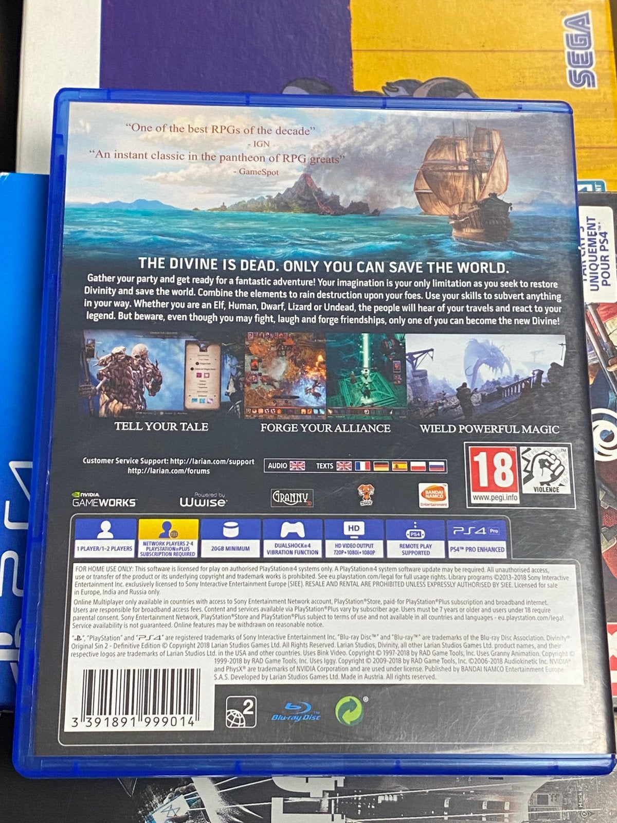 Divinity II Original Sin Definitive Edition PlayStation 4, Avontuur en Actie, Info@bandainamco.com, Vanaf 18 jaar, 1 speler