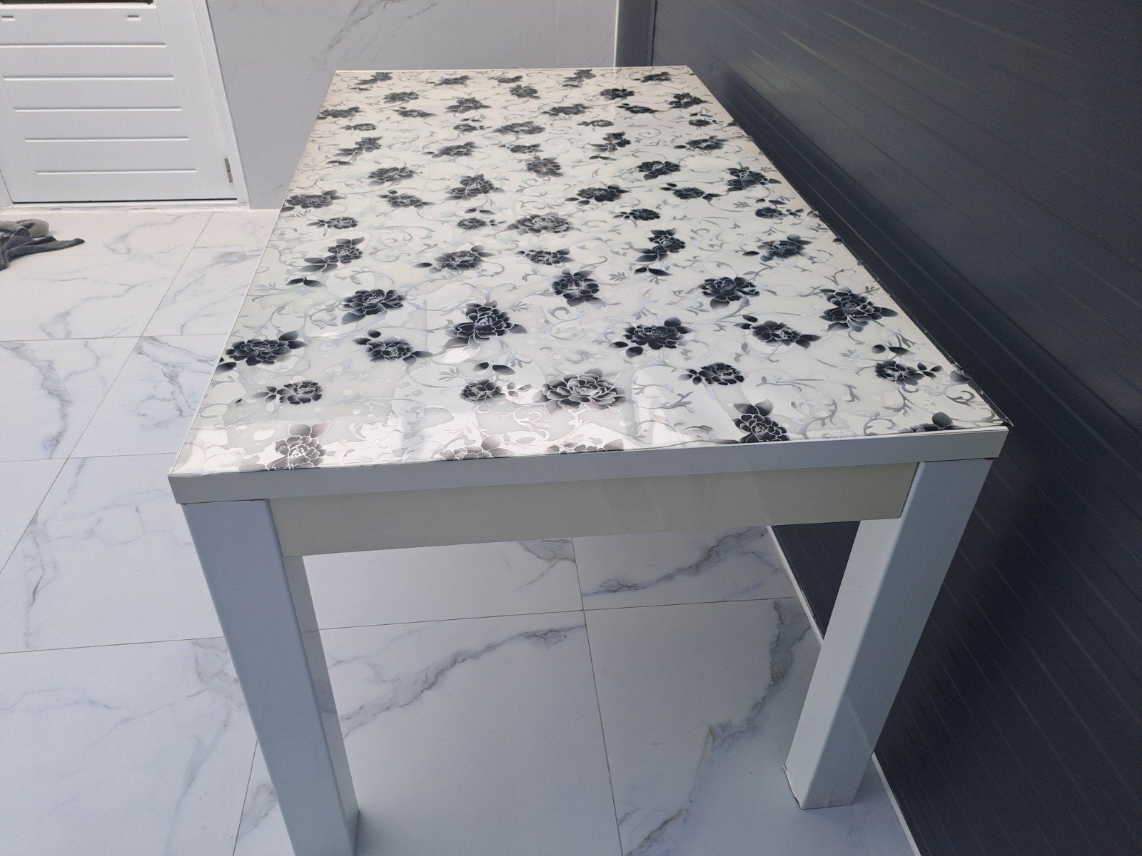 Witte eettafel 90x160 cm, Huis en Inrichting, Tafels | Eettafels, Gebruikt, 150 tot 200 cm, Vier personen, Rechthoekig