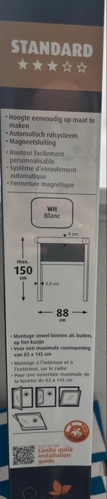 CanDo Rolhor Wit - Max. 88x150 cm, Ophalen, Zo goed als nieuw, Overige typen, Minder dan 200 cm