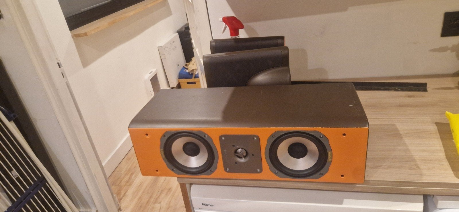 Center speaker - Oranje qaudral, Overige merken, Gebruikt, Ophalen of Verzenden, Geschikt voor surround/home cinema