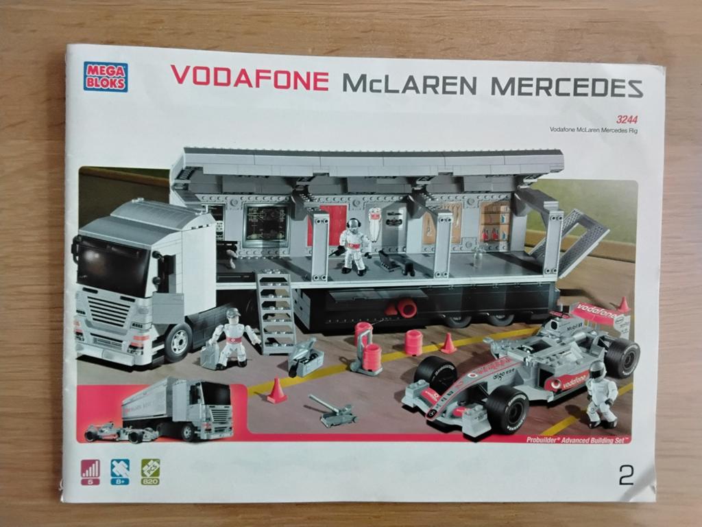 Mega blok Vodafone mc laren mercedes, Ophalen, Zo goed als nieuw, Megabloks