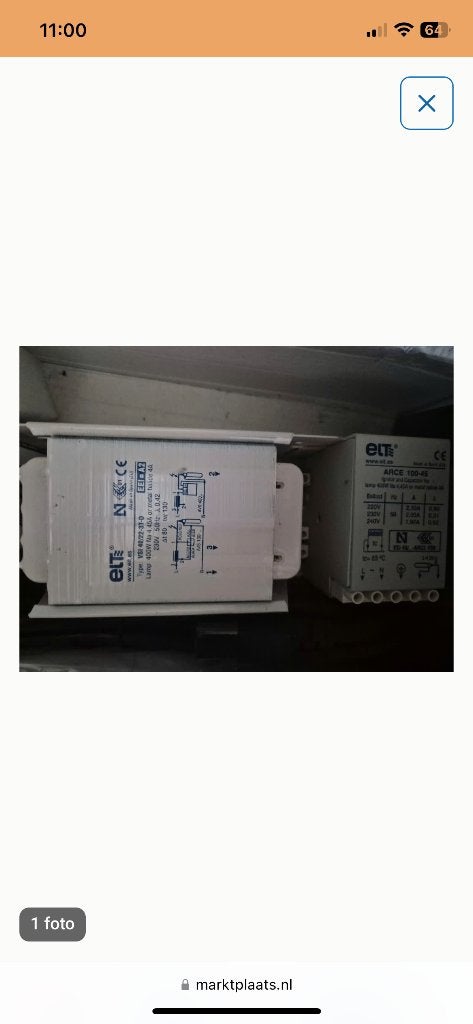 VSI 40/22-3T-D-P vsa met thermische beveiliging SON 400W, Ophalen of Verzenden, Zo goed als nieuw