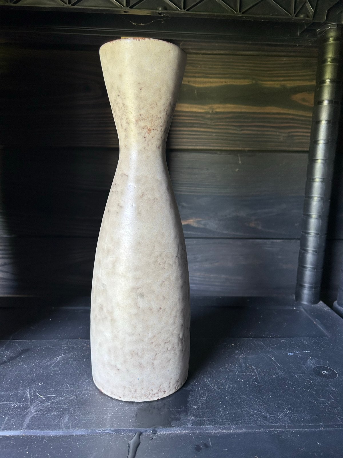 Vintage West Germany Keramiek Vaas - Wit/Crème, Ophalen of Verzenden